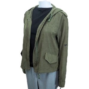 BRANDY MELVILLE Utility Jacket Military Style Olive Green Size M